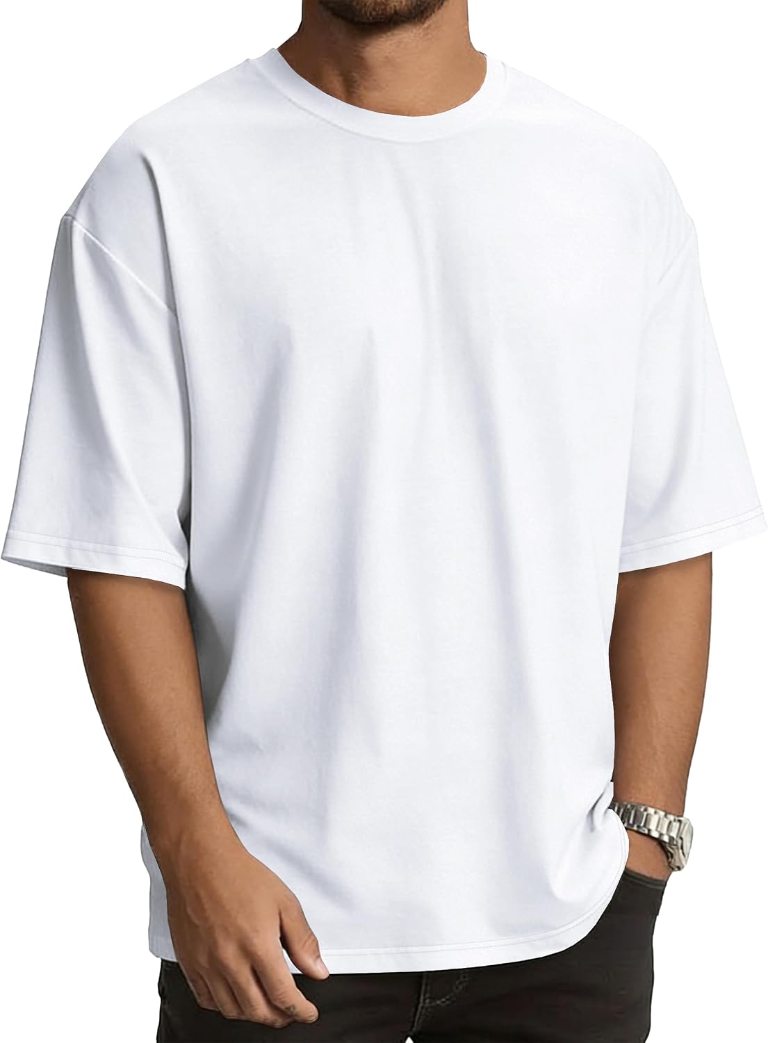 Men’s Oversized Graphic T-Shirt Crewneck Short Sleeve