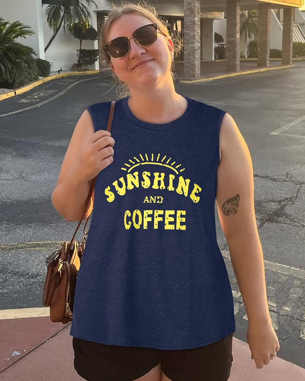 Women’s Sleeveless Graphic Tank Top Casual Summer Tee