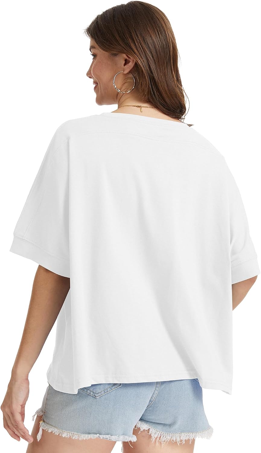 Oversized Crop T-Shirt for Women Summer Casual Top
