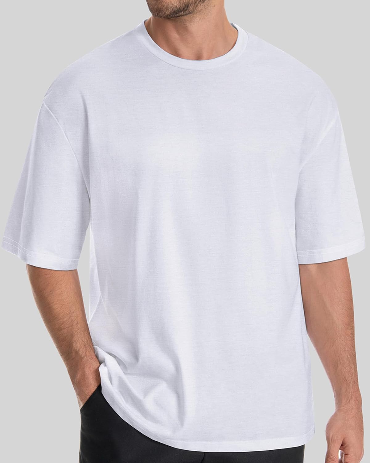 Men’s Oversized Graphic T-Shirt Crewneck Short Sleeve