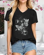 Women’s V-Neck Graphic T-Shirt Casual Summer Top