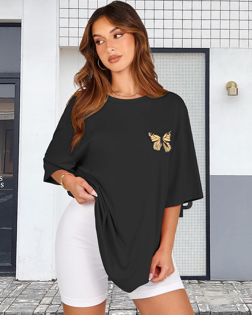 Women’s Oversized Graphic T-Shirt Short Sleeve Top
