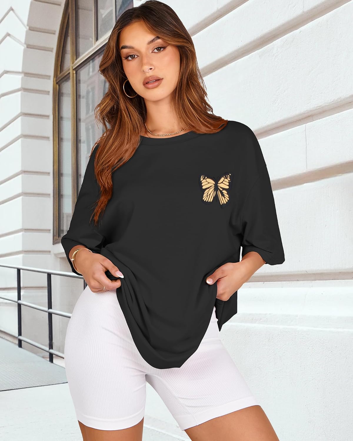 Women’s Oversized Graphic T-Shirt Short Sleeve Top