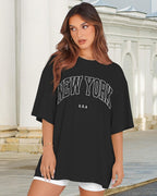 Women’s Oversized Graphic T-Shirt Round Neck Short Sleeve