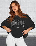 Women’s Oversized Graphic T-Shirt Round Neck Short Sleeve