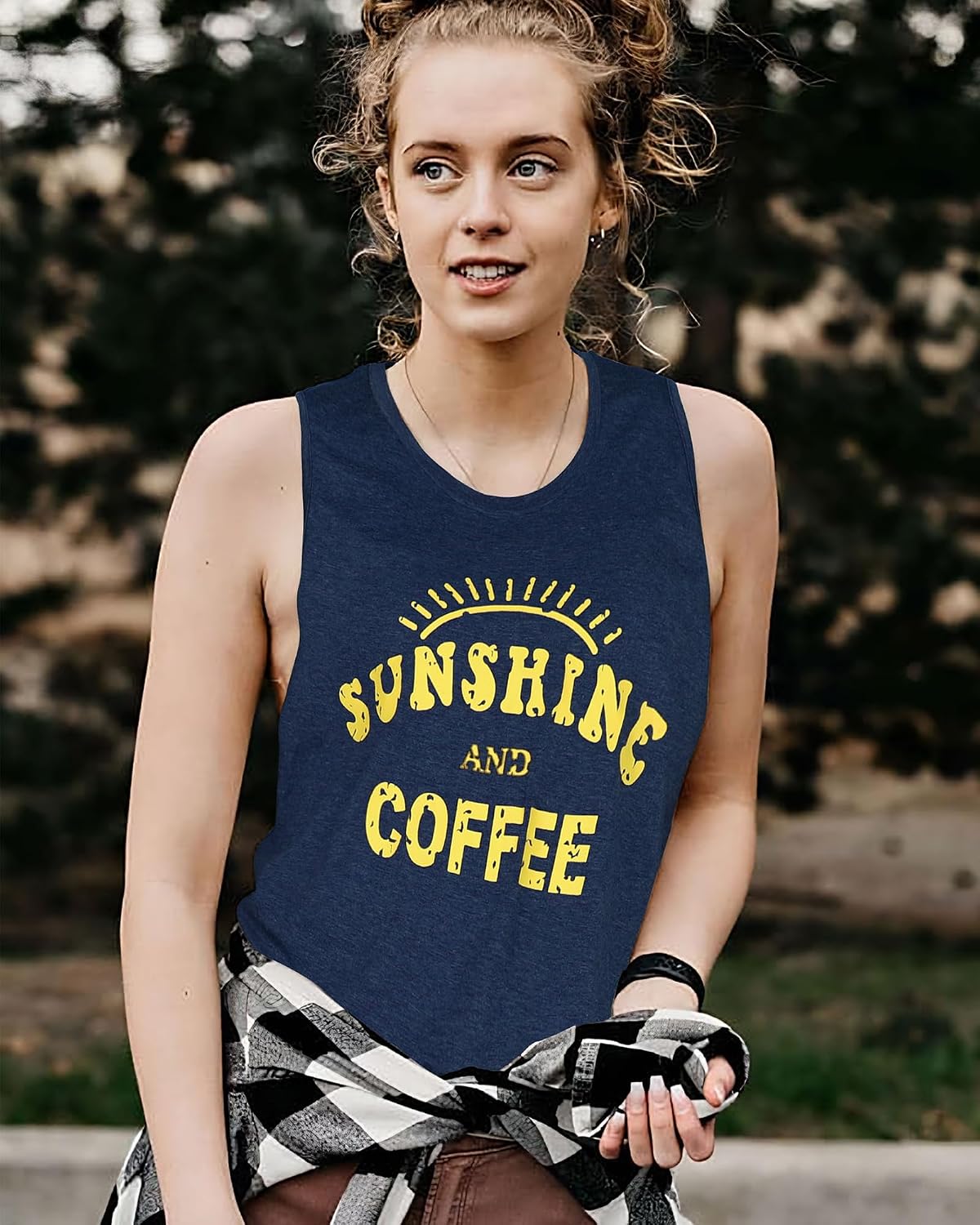 Women’s Sleeveless Graphic Tank Top Casual Summer Tee